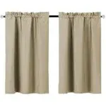  Kitchen Curtain for Window, 24 Inch Length Blackout Tier, 36&#034;X24&#034; Taupe