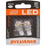 Sylvania Zevo 921 T-16 W16W White LED Bulb Contains 2 Bulbs 921LED.BP2