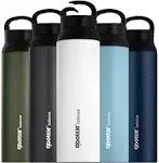 Qbottle Premium 27 oz Insulated Water Bottles with Carabiner Lid – Stainless Steel Water Bottle – Leak Proof Metal Water Bottle – No Sweat – Wide