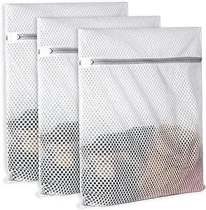 3pcs * Honeycomb Mesh Laundry Bags For *s, 125gsm Net Fabric * And Reusable * Wash Bag, Travel Organization Bag For Lingerie, Clothes, Jeans, Bath Towel, Sock, 12 X 16 Inches