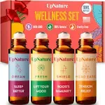 UpNature Wellness Essential Oil Roll On Gift Set - Relaxation Gifts for Women & Men - Head Comfort, Mood Booster, and Restful Sleep - Great Stocking Stuffer & Gift for Mom