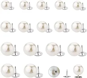 18 Sets Pearl Brooch ButtonsNo Sew ButtonsCover Up ButtonsRemovab<wbr/>le Reusable ...