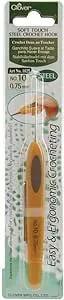 Clover 1025 Soft Touch Steel Crochet Hooks, No. 10/0.75mm