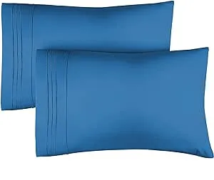 CGK Unlimited Soft Microfiber Pillowcase Set of 2 - Queen - Royal Blue