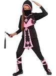 Girls Pink Crystal Ninja Costume