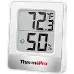 ThermoPro TP49 2 Pieces Digital Hygrometer Indoor Thermometer Humidity Meter Mini Hygrometer Thermometer with Temperature and Humidity Monitor Room Thermometer