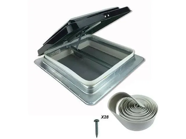 HENG'S 14 RV CAMPER TRAILER UNIVERSAL SMOKE COLOR CARGO ROOF VENT 74111- NO GARNISH RING INCLUDED by Heng's