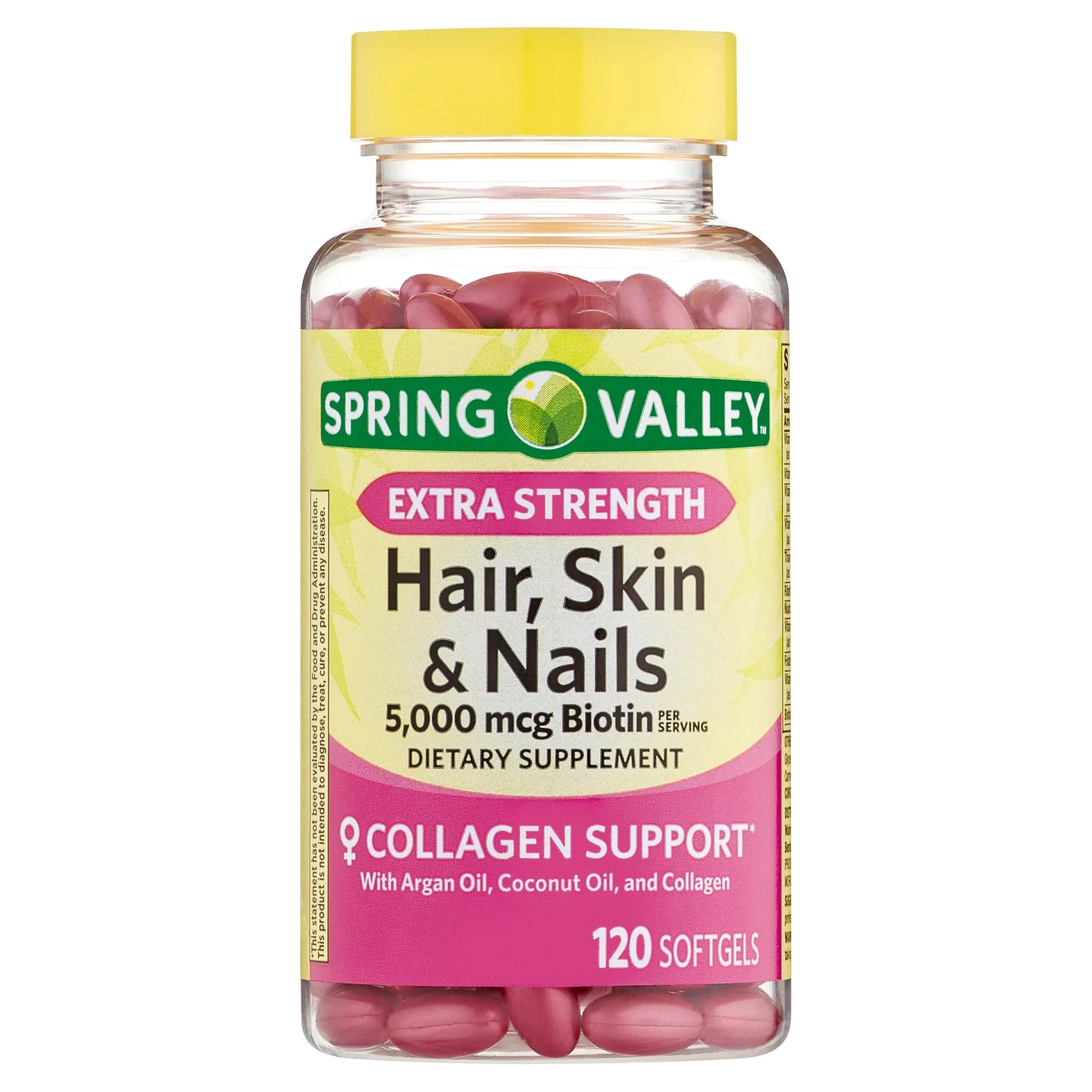 Spring Valley Hair Skin Nail Biotin, Oil, 120ct