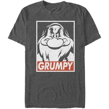 Disney Men's Snow White Grumpy Graphic T-Shirt