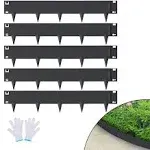 39 in. L x 0.06 in. W x 5 in. H Black Steel Edging Landscape Steel Garden Edging Borders Strips Edging Black (5-Pack)