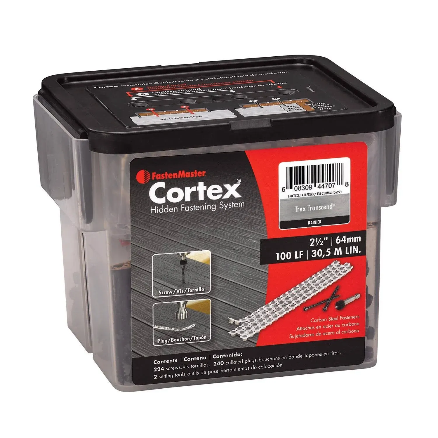 FastenMaster Cortex No. 10 X 2-1/2 in. L Torx Ttap Button Head Hidden Deck Fastener