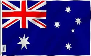 Anley Fly Breeze 3x5 Foot Australia Flag - Vivid Color and Fade proof - Canvas Header and Double Stitched - Australian National Flags Polyester with Brass Grommets 3 X 5 Ft