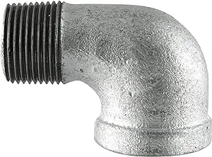 STZ Industries 3 in. FIP Each x 3 in. D MIP Galvanized Malleable Iron 90 Degree ...