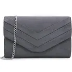 Milisente Evening Bag for Women, Suede Envelope Evening Purses Crossbody Shoulder Clutch Bag