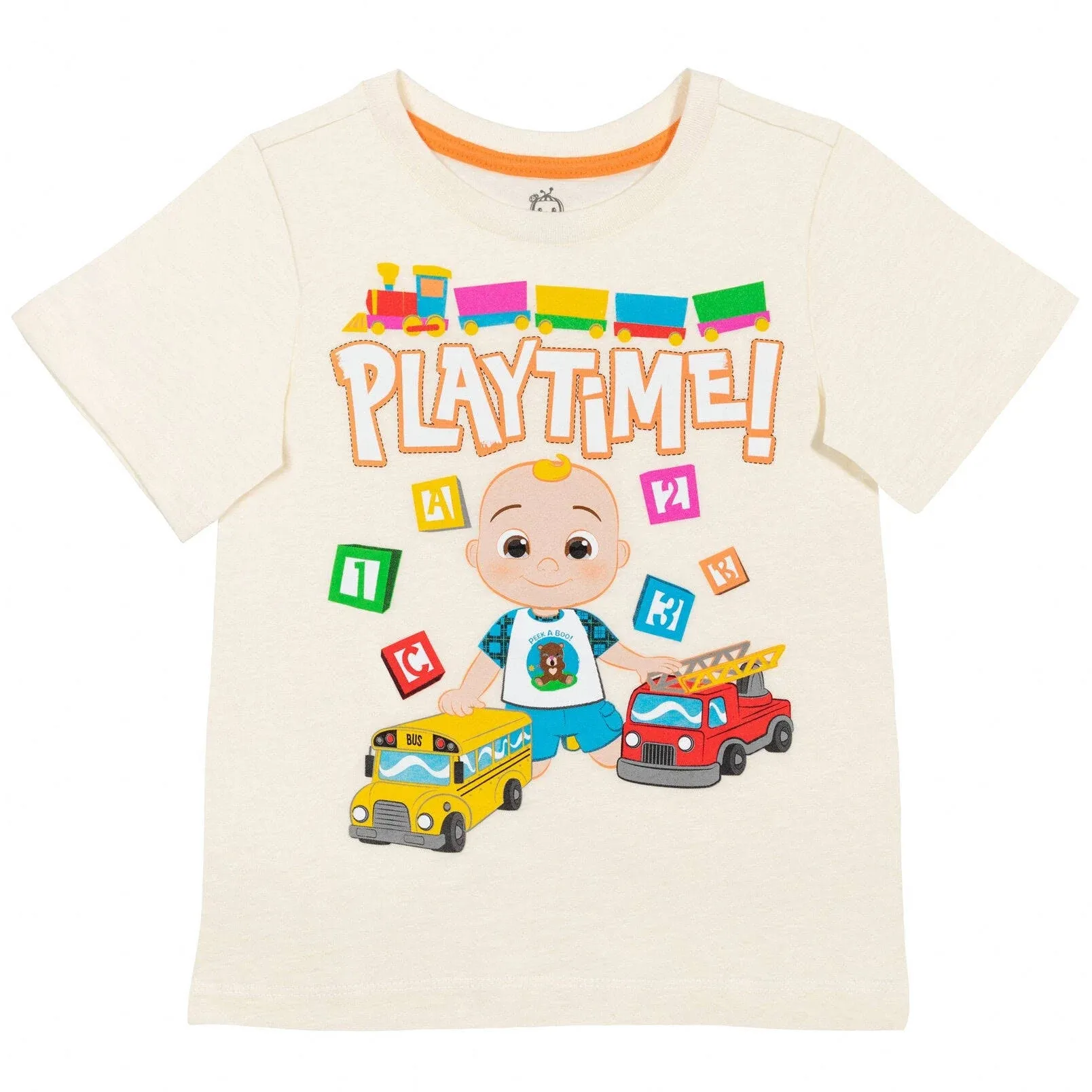 Cocomelon JJ Playtime Toddler Boys Graphic T-Shirt White 4T