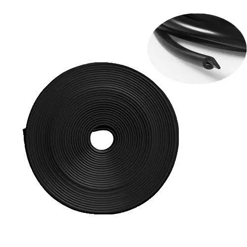 Eytool Car Door Protectors Edge Guards,16Ft(5M) Car Edge Trim Rubber Seal Protector with U Shape Car Protection Door Edge Guard Fit for Most Car(Black)