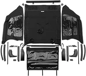 RAMPAGE PRODUCTS Rampage Frameless Trail Top | Vinyl, Black Diamond Color | 139535 | Fits 1997 - 2006 Jeep Wrangler TJ 2-Door