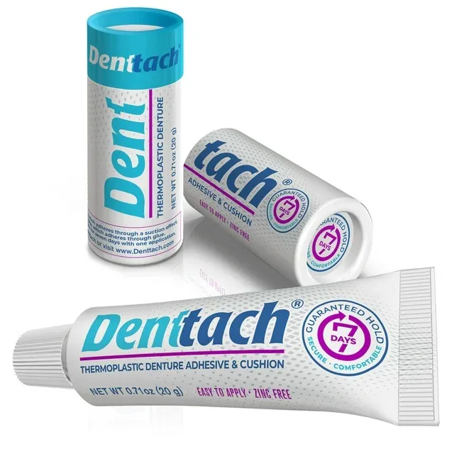 Denttach Denture Adhesive, Thermoplastic Denture Adhesive and Cushion Comfortable Denture 7 Days