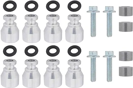 ICT Billet Fuel Injector Spacer Set of 8 LS2 Intake Manifold to LS Truck Injector Adapter ICT Billet Designed & Manufactured in the USA L33 LM4 LM7 LR4 LQ4 LQ9 551287-LS-022