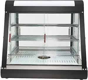 Countertop 26&#034; Food Warmer Display Case 3 Shelf Hot Warming Showcase with Fro...