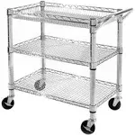 Seville Classics 3-Shelf Heavy-Duty Commercial Utility Cart