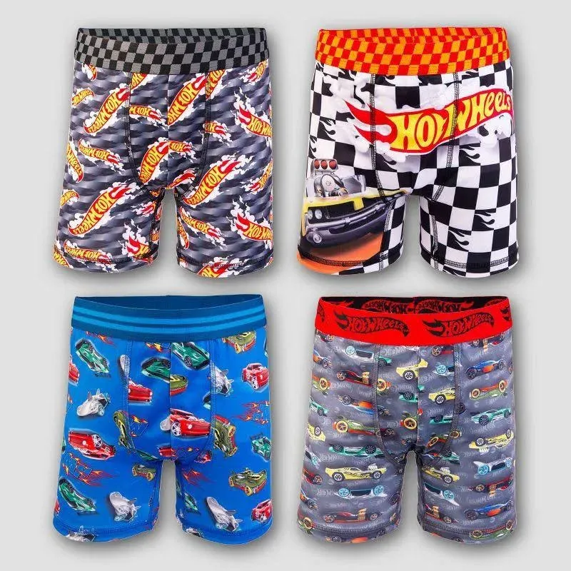 Boys' Hot Wheels 4pk Boxer Briefs - 8