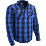 Milwaukee Leather Men's Plaid Flannel Biker Shirt