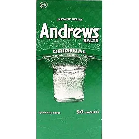 Andrews Salts 3mg Original Instant Indigestion Relief - 50 Sachets