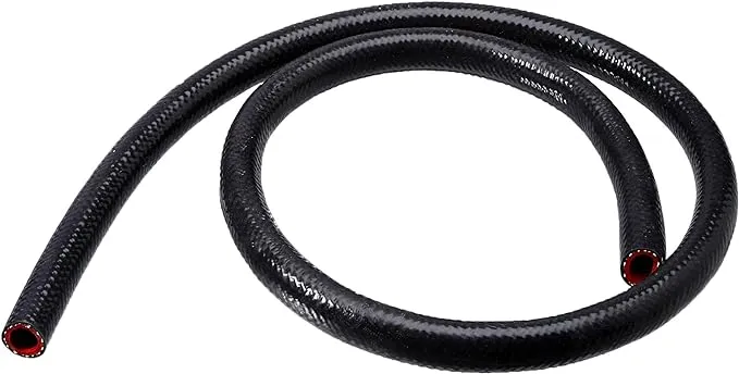 Vibrant 3/4in (19mm) I.D. x 5 ft. Silicon Heater Hose reinforced - Black