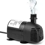 Aeo 12V - 24V DC Brushless Submersible Water Pump, 410GPH, for Solar Fountain, Fish Pond, and Aquarium