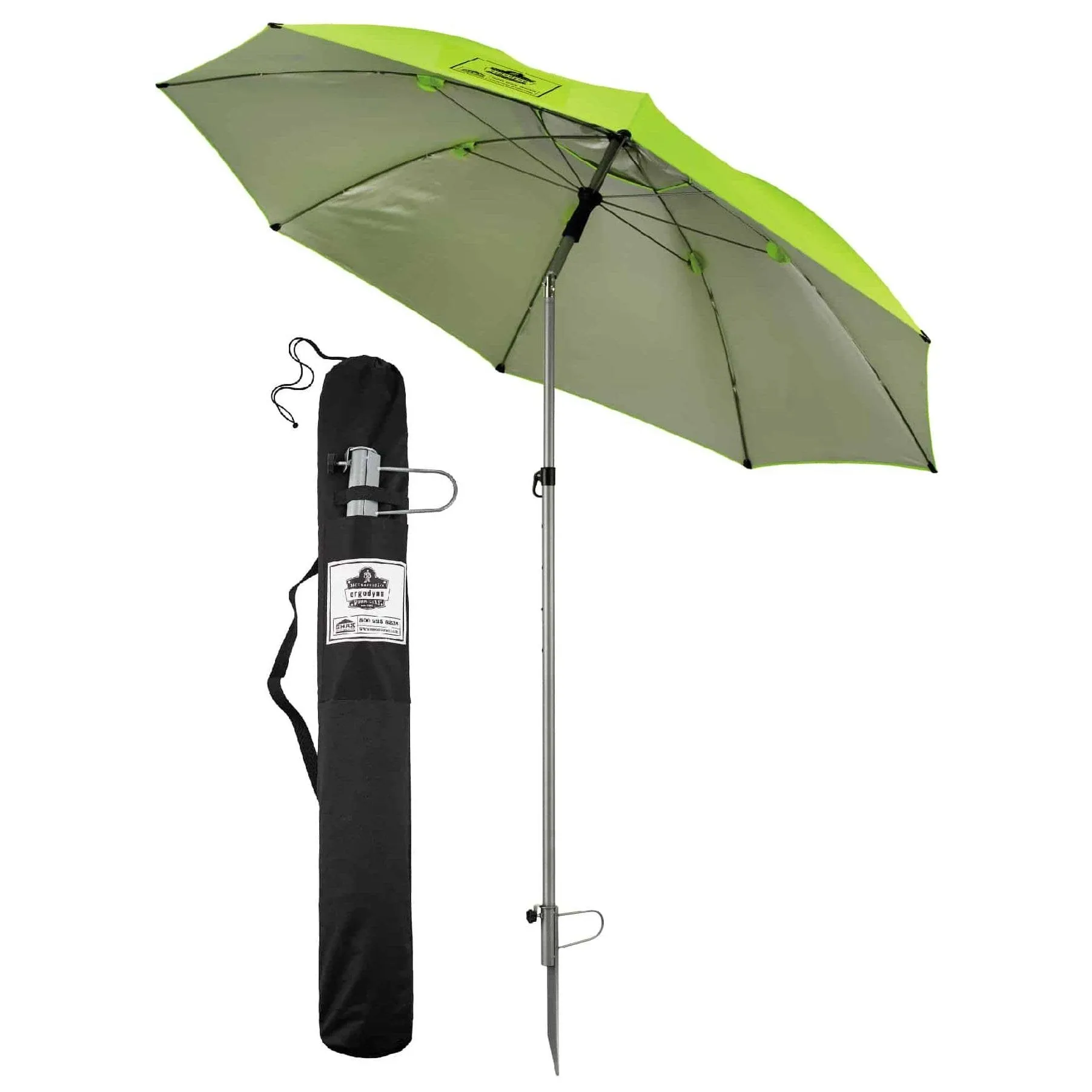 Ergodyne Shax 6100 Lime Lightweight Industrial Umbrella