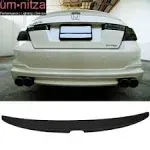 Trunk Spoiler Compatible With 2008-2012 Honda Accord 4 Door, Factory Style Unpainted Black ABS Rear Tail Lip Deck Boot Wing by IKON MOTORSPORTS