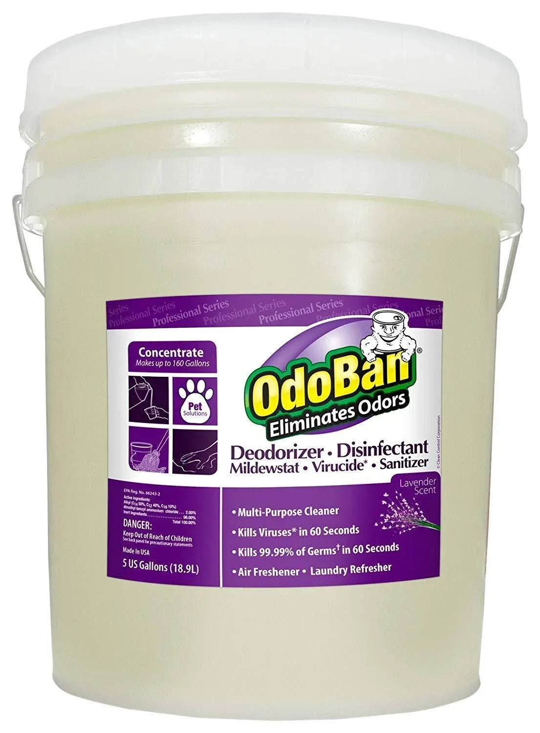 OdoBan Concentrated Odor Eliminator Lavender Scent 5 Gal Pail