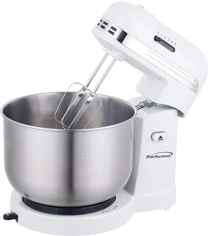 Brentwood 5-Speed Stand Mixer with Stainless Steel Mixing Bowl