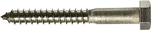 832086 1/2 x 4-Inch Stainless Steel Hex Lag Screw, 25-Pack, 4 inches, No Color