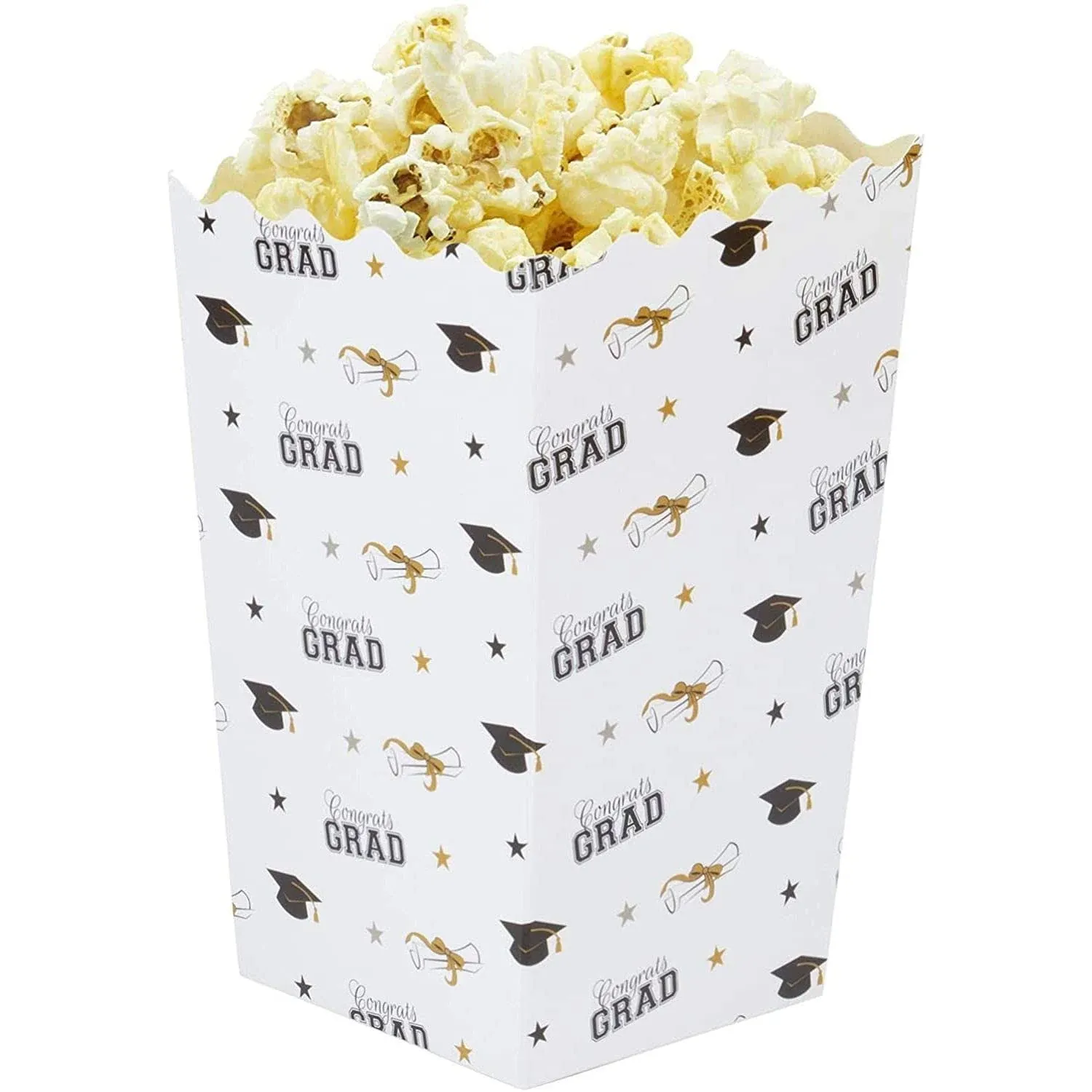 Set of 100 Popcorn Boxes, 20 oz. Congrats Grad Containers for Candy and Favors ...