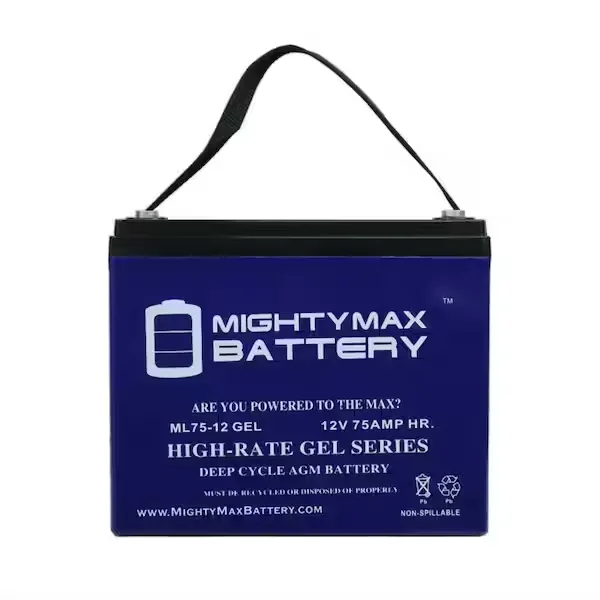 12V 75Ah Gel Battery Replaces BCI Group 24M Starting Marine & RV