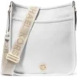 Michael Kors Luisa Large North South Messenger Crossbody Bag - Optic White