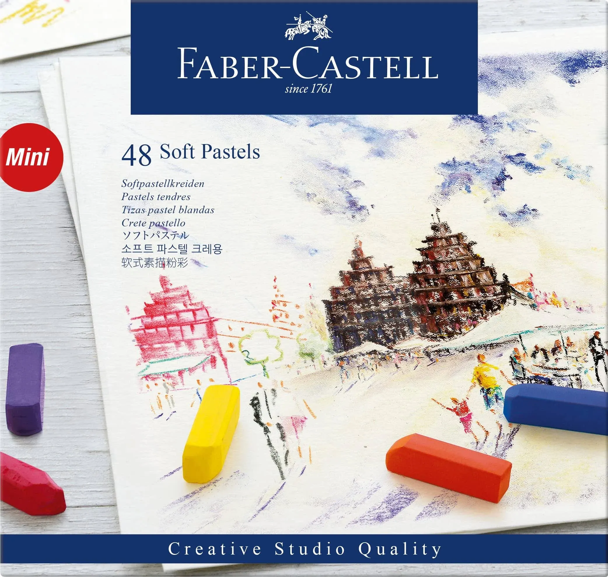 Faber-Castel FC128248 Creative Studio Soft Pastel Crayons 48 Pack Assorted