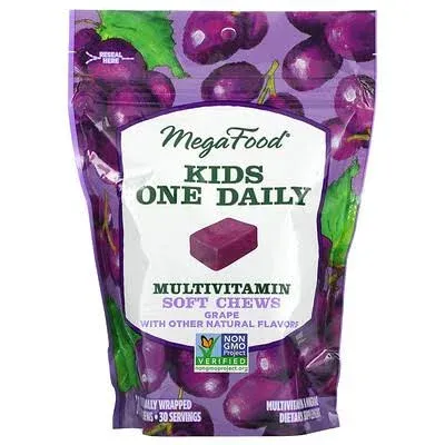 MegaFood Kids Multi Soft Chew Grape Multivitamin