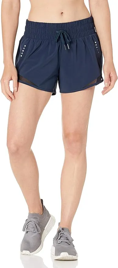 Amazon Essentials Women's Regular-Fit Ruched Waistband Woven Running Short