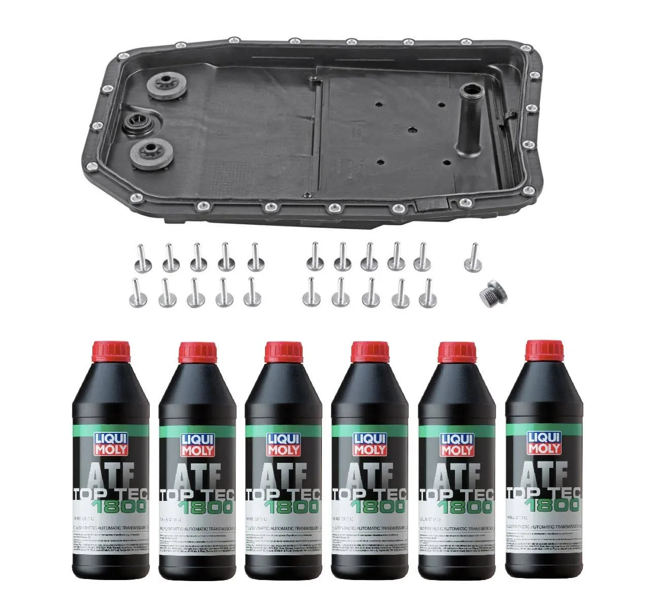 Auto Transmission Service Kit for BMW 6HP26 select V8 models (Oil Pan+Filter+Gasket+Bolts) + 6L ATF