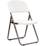 Lifetime 4-Pack Light Commercial Loop Leg Contoured Folding Chairs - White (80155)