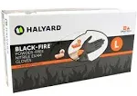 HALYARD Black-FIRE Nitrile Exam Gloves w/Quick Check, Breach Detection, Powder-Free, 5.5 mil, 9.5", Black/Orange, Large, 44758 (Box of 150)