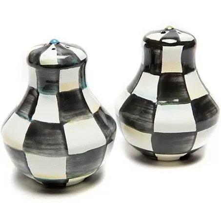 Courtly Check Enamel Salt & Pepper Shakers