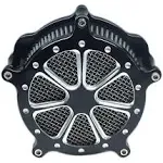 Air Filter Intake Cnc Cut Air Cleaner Venturi Motorcycle Chrome Kit for Harle...