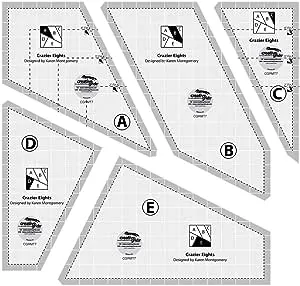 Creative Grids Crazier Eights Template 5pc Set - CGRMT7