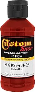 Custom Shop KSE731-QP Indian Red - EZ Flow Pinstripe & Lettering Enamel Paint - 4 Ounce