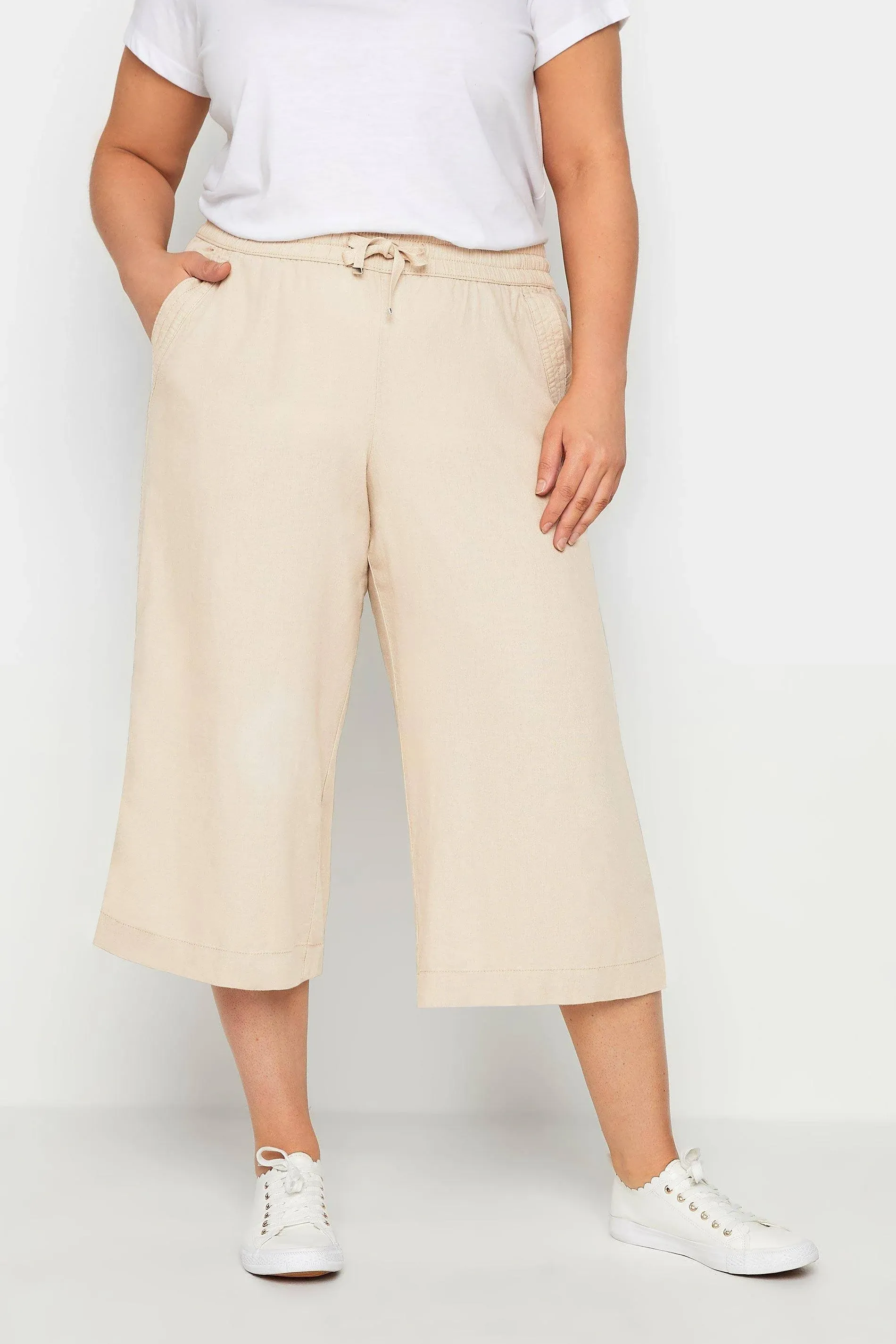 Evans Women's Plus Size Wide Leg Crop Pant