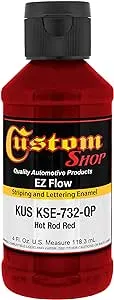 Custom Shop KSE732-QP Hot Rod Red - EZ Flow Pinstripe & Lettering Enamel Paint - 4 Ounce